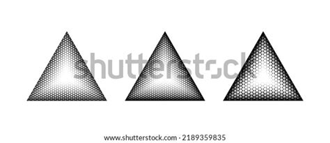 Triangle Halftone Gradient Triangles Pattern Vector Stock Vector