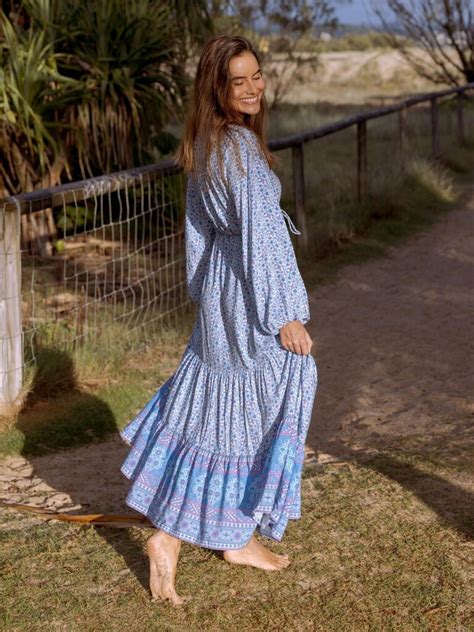 Dress Hs P Dixie Maxi Azure Naked Gypsy