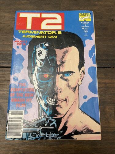 T2 Terminator 2 Judgement Day 1 Of 3 Marvel 1 Sept 1991 Comic