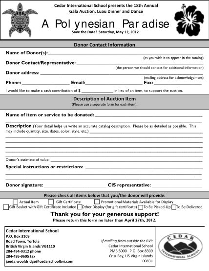 119 Donation Form Free To Edit Download And Print Cocodoc