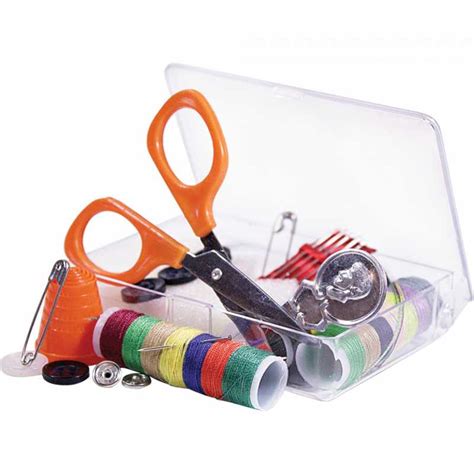 Sewing kit thread needle measure tape box buy now bazar91