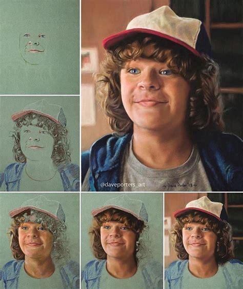 Stranger Things Fan Art Of Dustin By Dave Porter Process Stranger Things Quote Bobby Brown