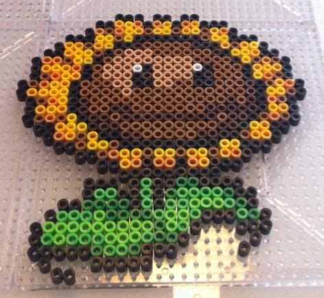 Plants Vs Zombies Sunflower Perler Bead Sprite By Sdkd Perler Bead