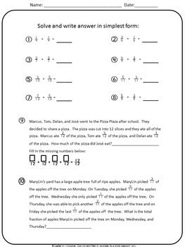 Fractions Add And Subtract Fractions Multiply And Divide Practice