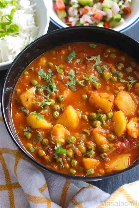 Aloo Matar Recipe Potato Peas Curry Instant Pot Masalachilli