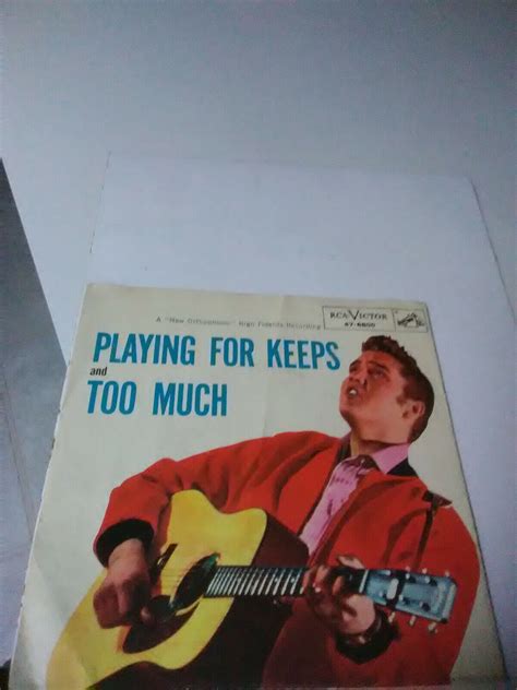 Elvis Presley Playing For Keeps 45 Record And Picture Sleeve 1957