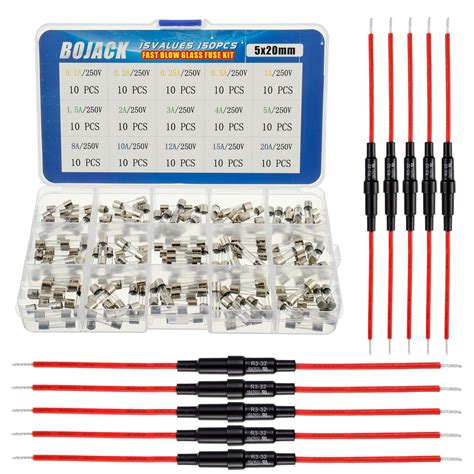 Bojack X Mm Fuse Holder Inline Screw Type With Awg Red Wire