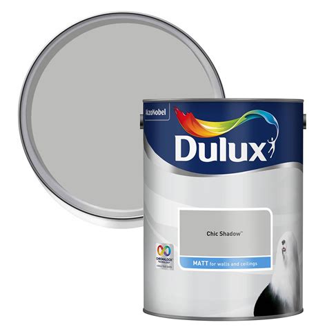 Dulux Walls Ceilings Chic Shadow Matt Emulsion Paint 5L Wilko