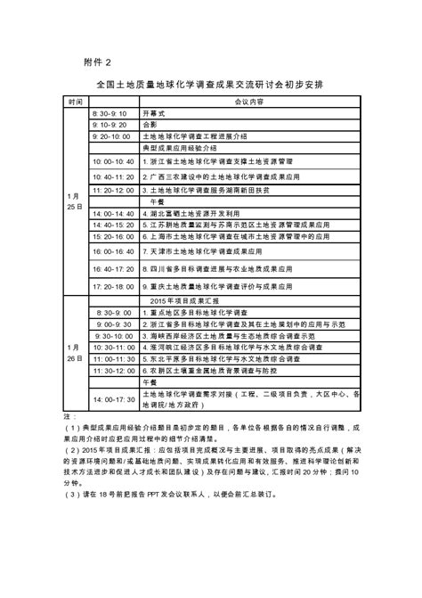 土地地球化学调查工程全国土地质量地球化学调查成果交流研讨会通知中国地质科学院地球物理地球化学勘查研究所