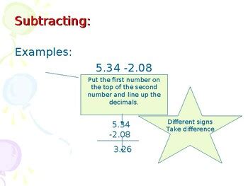 Adding And Subtracting Decimals Power Point Presentation Tpt