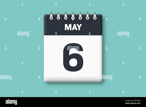 May Calender Page Sheet With Date Th Of May On Cyan