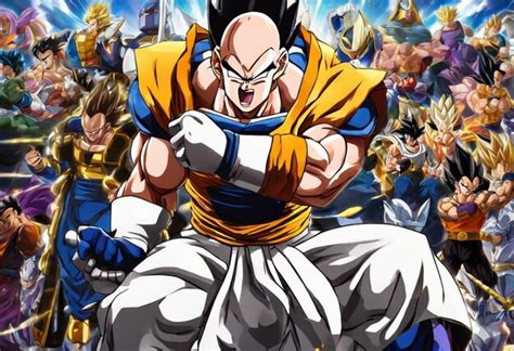 La Fuerza Bruta De Nappa Saiyan En La Batalla Foto Premium