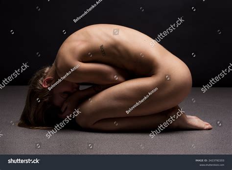 Attractive Nude Woman On Black Background Stock Photo Shutterstock