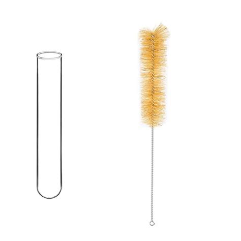 Stonylab Round Bottom Test Tubes And Tube Brushes Pack Of Mm Od X