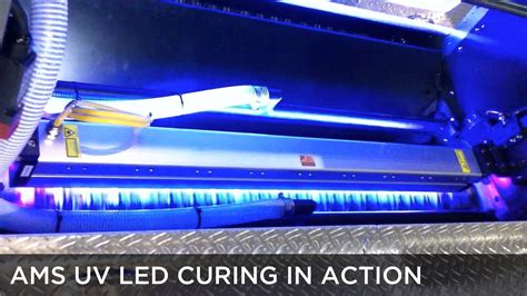 Ams Led Uv Curing In Action For Printing Youtube