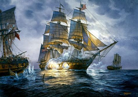 The USS Constitution by Tom Freeman Maritime Painting, Maritime Art ...