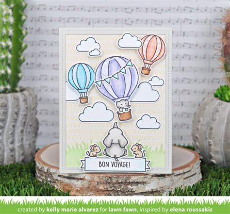 Lawn Fawn Intro Fly High Cloud Background Hot Foil Plate Lawn Fawn