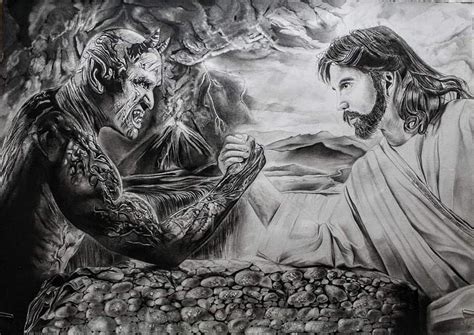 Battle Between Good And Evil Drawing By Gianmarco Fella Fine Art America