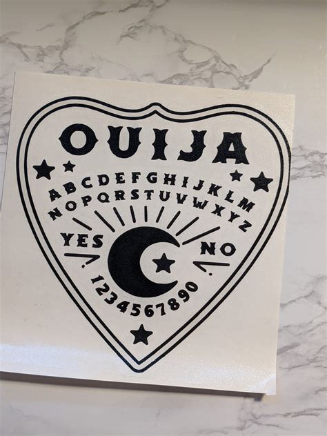 Ouija Board Planchette Vinyl Car Decal Etsy