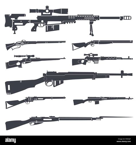 Waffen Gewehr Gewehre Gewehr Stock Vektorgrafiken Kaufen Alamy