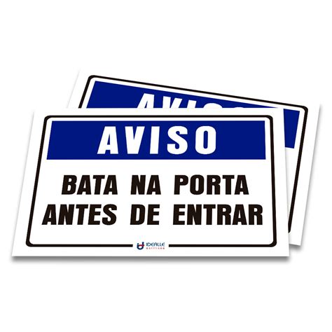 Placa Aviso Bata Na Porta Antes De Entrar Idealle Acrilicos Store