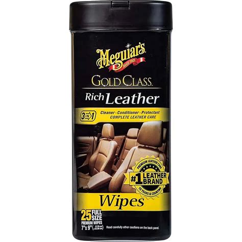 Meguiars Gold Class Rich Leather Cleaner And Conditioner Wipes Shop