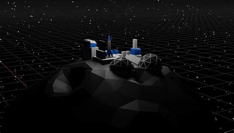 3d Model Moon Base Low Poly Lunar Base Vr Ar Low Poly Cgtrader