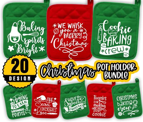 Christmas Pot Holder Svg BundleChristmas Oven Mitt SvgPot Etsy