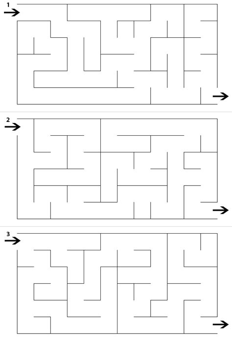 3 labyrinthes simples à imprimer Turbulus jeux pour enfants