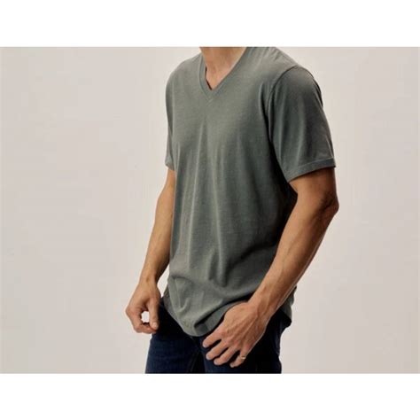 Buck Mason NEW BUCK MASON L SLUB CURVE HEM V NECK T Grailed