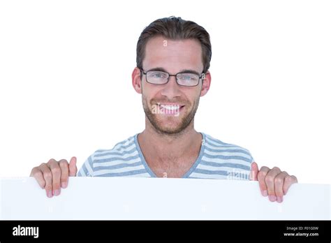 Man Holding Blank Paper Hi Res Stock Photography And Images Alamy