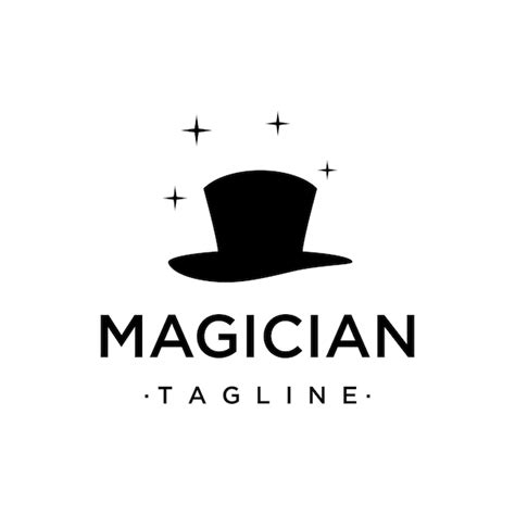 Chapeau De Magicien Simple Avec Création De Modèle De Logo De Signe