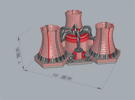 核电厂加湿器（红色警戒2） By 三十而肥 30 3d Print Makerworld