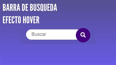 Como Hacer Una Barra De B Squeda Con Efecto Hover Con Html Y Css