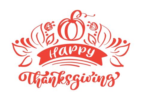 Happy Thanksgiving Text Calligraphy With Flowers Leaves And Birds Celebration Vector Happy