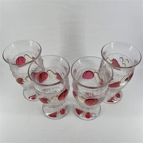 Vintage Westmoreland Della Robbia Cranberry Flash Footed Tumbler