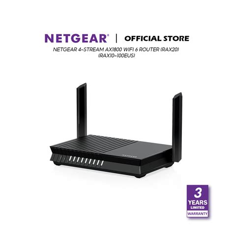 Netgear 4 Stream Ax1800 Wifi 6 Router Rax20 Rax10 100eus Shopee Malaysia