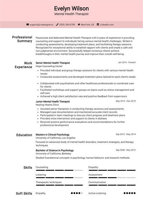 16 Mental Health Worker Resume Examples For 2024 Best Formatting Tips