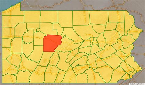 Map of Clearfield County, Pennsylvania - Thong Thai Real