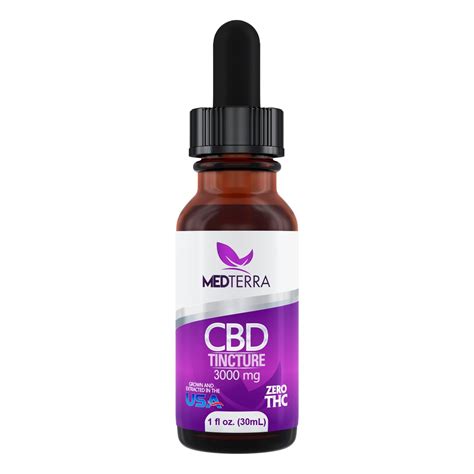 Medterra MEDOIL CBD Oil Tincture Unflavored 3 000 Mg 1 Fl Oz 30 ML