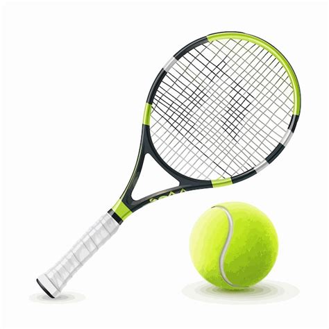 Realistic Tennis Ball Y Tennis Racquet Pelota De Tenis Realista Y