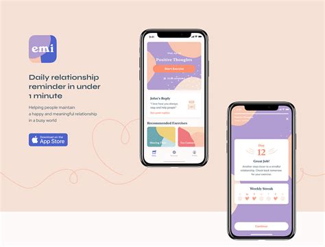 Emi app — Daily relationship reminder | Behance