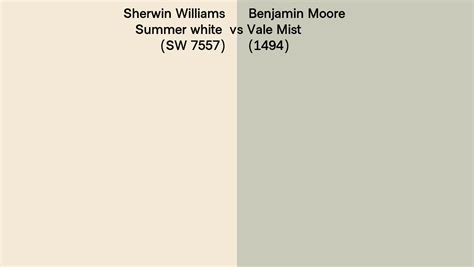 Sherwin Williams Summer White Sw Vs Benjamin Moore Vale Mist