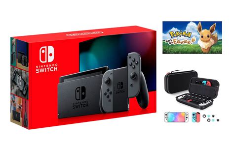 Nintendo Switch Gray Jon Con Console 32gb Internal Storage Bundle