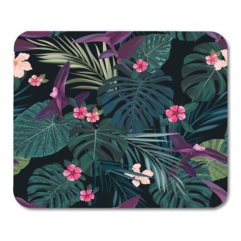 Buy Deglogse Gaming Mouse Pad Mat Black Tropical Botanical Exotic