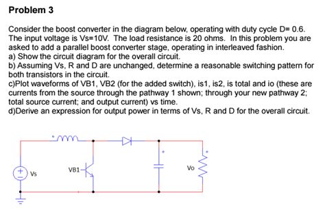 Solved Consider The Boost Converter In The Diagram Below Chegg