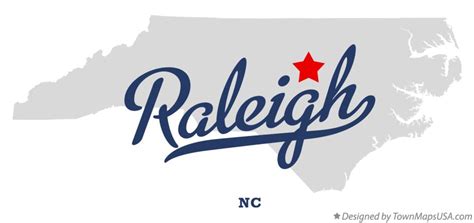 Map of Raleigh, NC, North Carolina