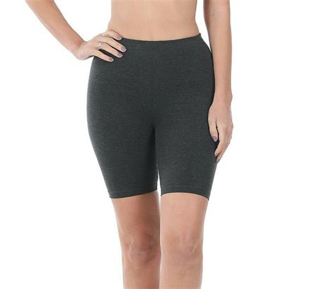 Zenana Bike Shorts Longer Length Stretch Cotton S Xl Plus 1x 3x Store