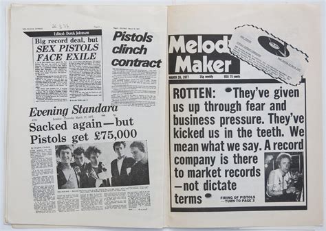 Sex Pistols Ultra Rare May 1977 Glitterbest Press Kit Issued With