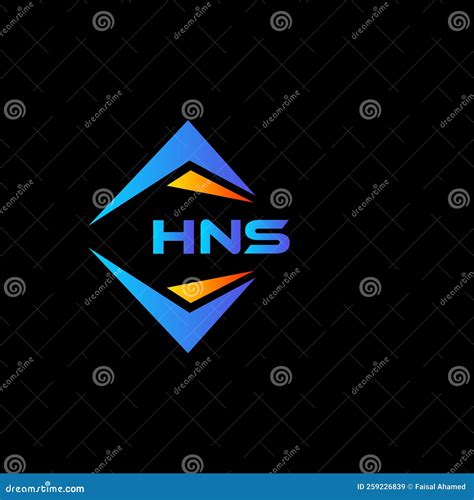 Hns Abstract Technology Logo Design On Black Background Hns Creative